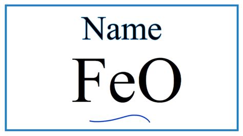 feo name chemistry.
